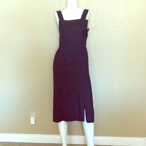 Vintage Guy Laroche Paris viscose navy dress🌸